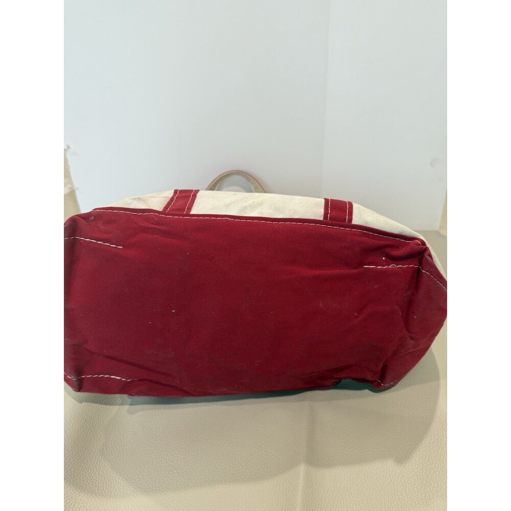 VTG 90’s LL BEAN Boat And Tote “JCP” Large Red Distressed Made In USA Canvas - Picture 5 of 14